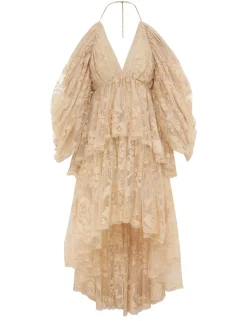 Illustration Lace Mini Dress