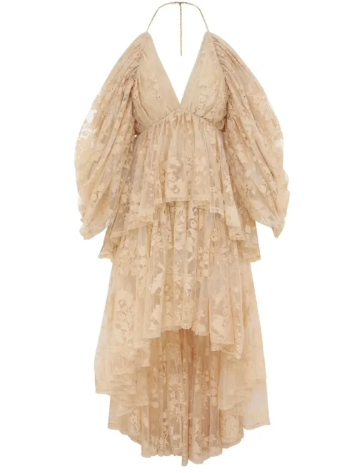 Illustration Lace Mini Dress