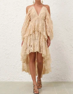 Illustration Lace Mini Dress