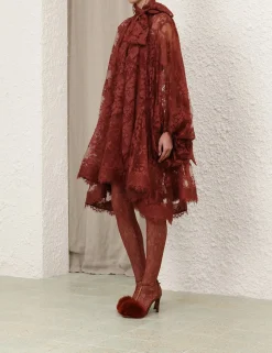 Illustration Lace Mini Dress