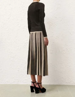 Illustration Metallic Cardigan