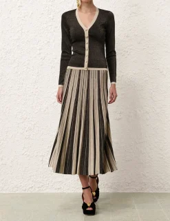 Illustration Metallic Skirt
