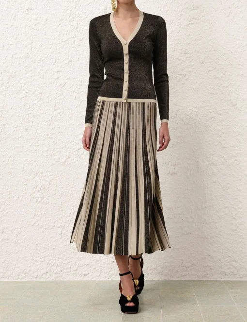 Illustration Metallic Skirt