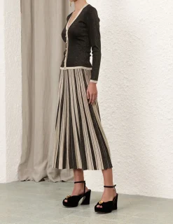 Illustration Metallic Skirt