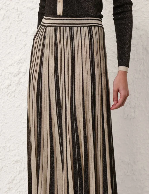 Illustration Metallic Skirt