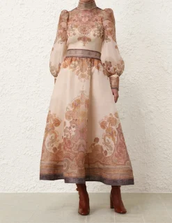 Illustration Midi Skirt