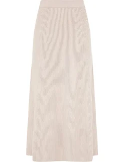 Illustration Paneled Rib Skirt
