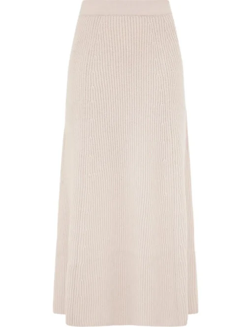 Illustration Paneled Rib Skirt