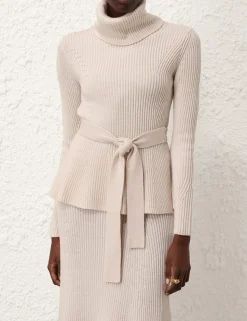 Illustration Peplum Sweater