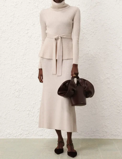 Illustration Peplum Sweater