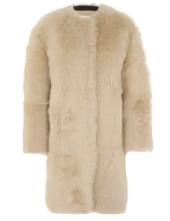 Illustration Shearling Coat