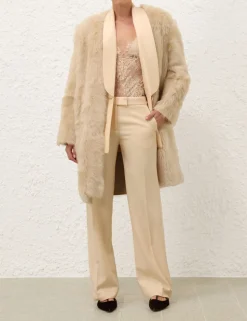 Illustration Shearling Coat