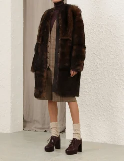 Illustration Shearling Coat