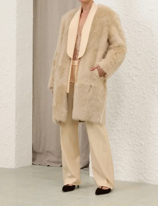 Illustration Shearling Coat