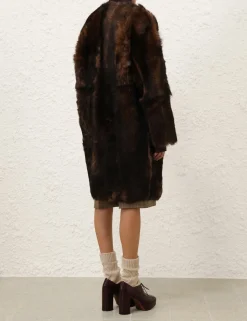 Illustration Shearling Coat