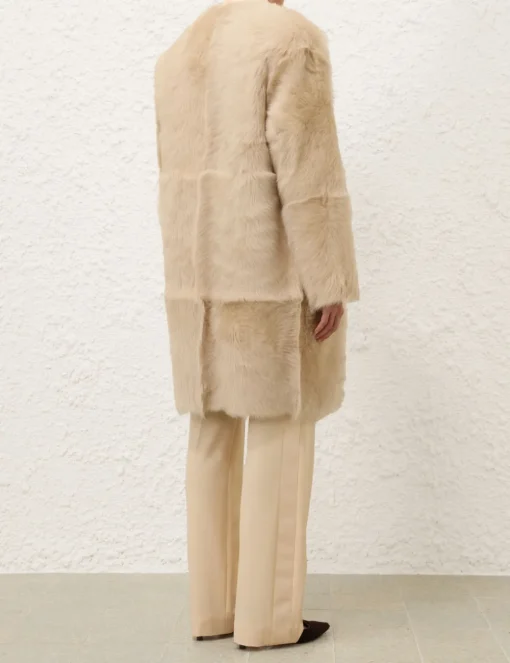 Illustration Shearling Coat