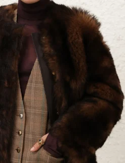 Illustration Shearling Coat