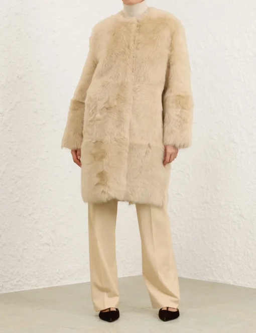 Illustration Shearling Coat