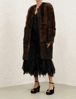 Illustration Shearling Coat