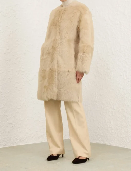 Illustration Shearling Coat