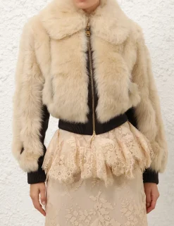 Illustration Shearling Jacket