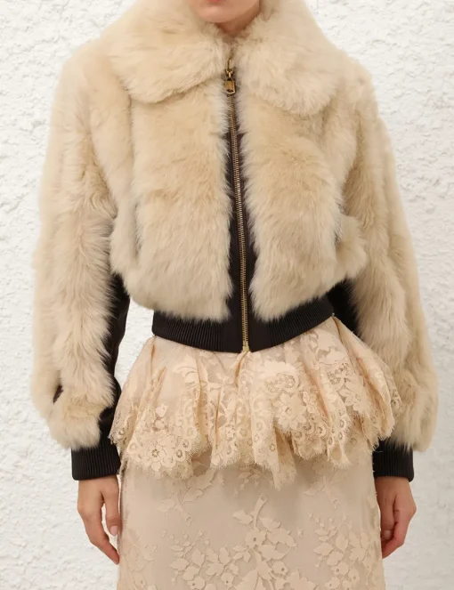Illustration Shearling Jacket