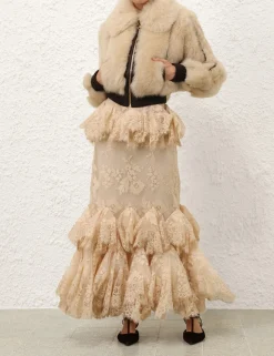 Illustration Shearling Jacket