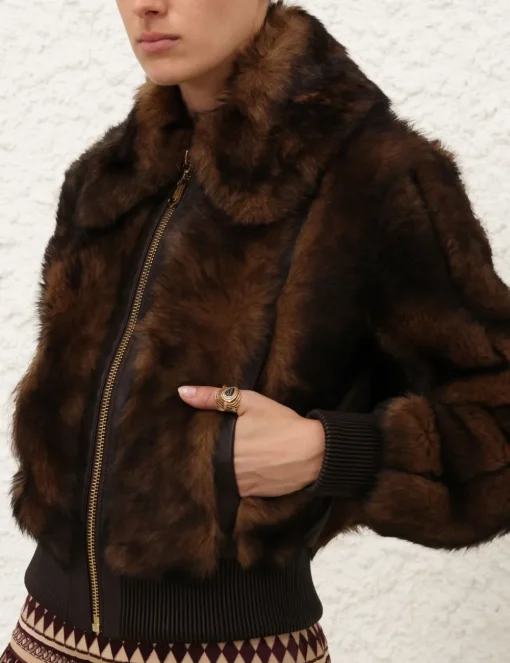 Illustration Shearling Jacket