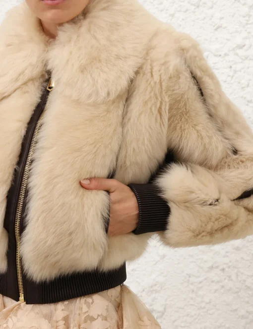 Illustration Shearling Jacket