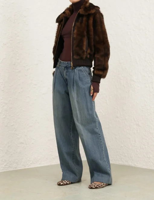 Illustration Shearling Jacket