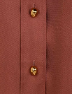 Illustration Tie Neck Blouse