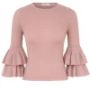 Illustration Tiered Ruffle Top