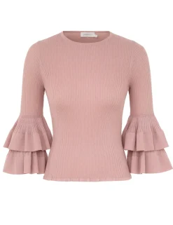 Illustration Tiered Ruffle Top