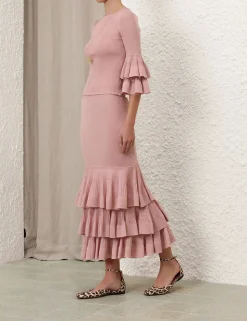 Illustration Tiered Ruffle Top
