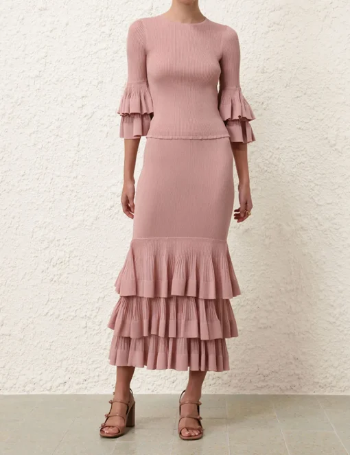 Illustration Tiered Ruffle Top