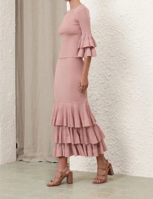 Illustration Tiered Ruffle Top