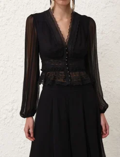 Illustration V Neck Blouse