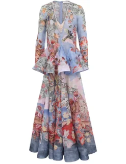 Illustration V Neck Gown