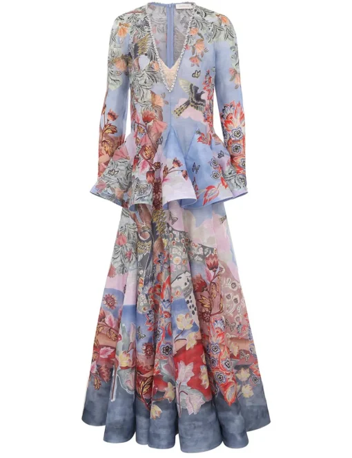 Illustration V Neck Gown