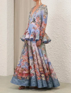 Illustration V Neck Gown