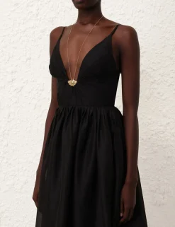 Illustration V Neck Midi Dress