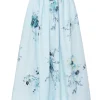 Lightburst Gathered Midi Skirt
