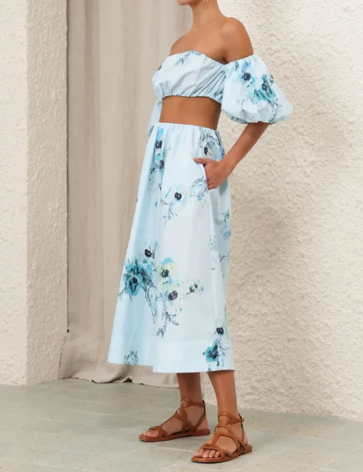 Lightburst Puff Sleeve Top