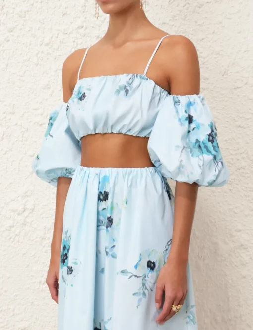 Lightburst Puff Sleeve Top
