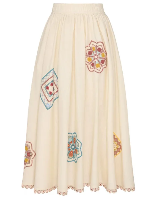 Ottie Doily Midi Skirt