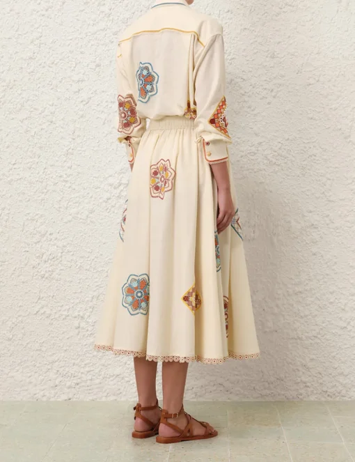 Ottie Doily Midi Skirt