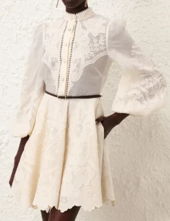 Ottie Embroidered Mini Dress