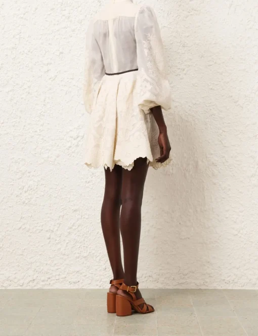 Ottie Embroidered Mini Dress