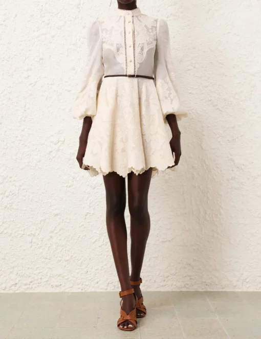 Ottie Embroidered Mini Dress