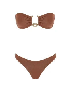 Ottie Metallic Knot Bikini